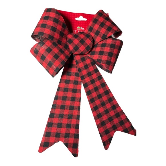 Buffalo Red Black Plaid Ribbon Bow Lot of 5 - Picture 3 of 5